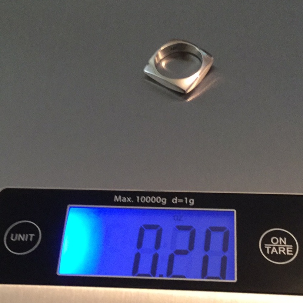 STAMPED (925) Sterling Silver Unique Ring. SIZE 7 - Picture 4 of 5